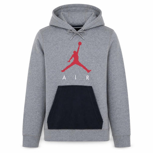 Jordan Air Mens Grey Hoodie XS Pullover Graphic Print Cotton Blend