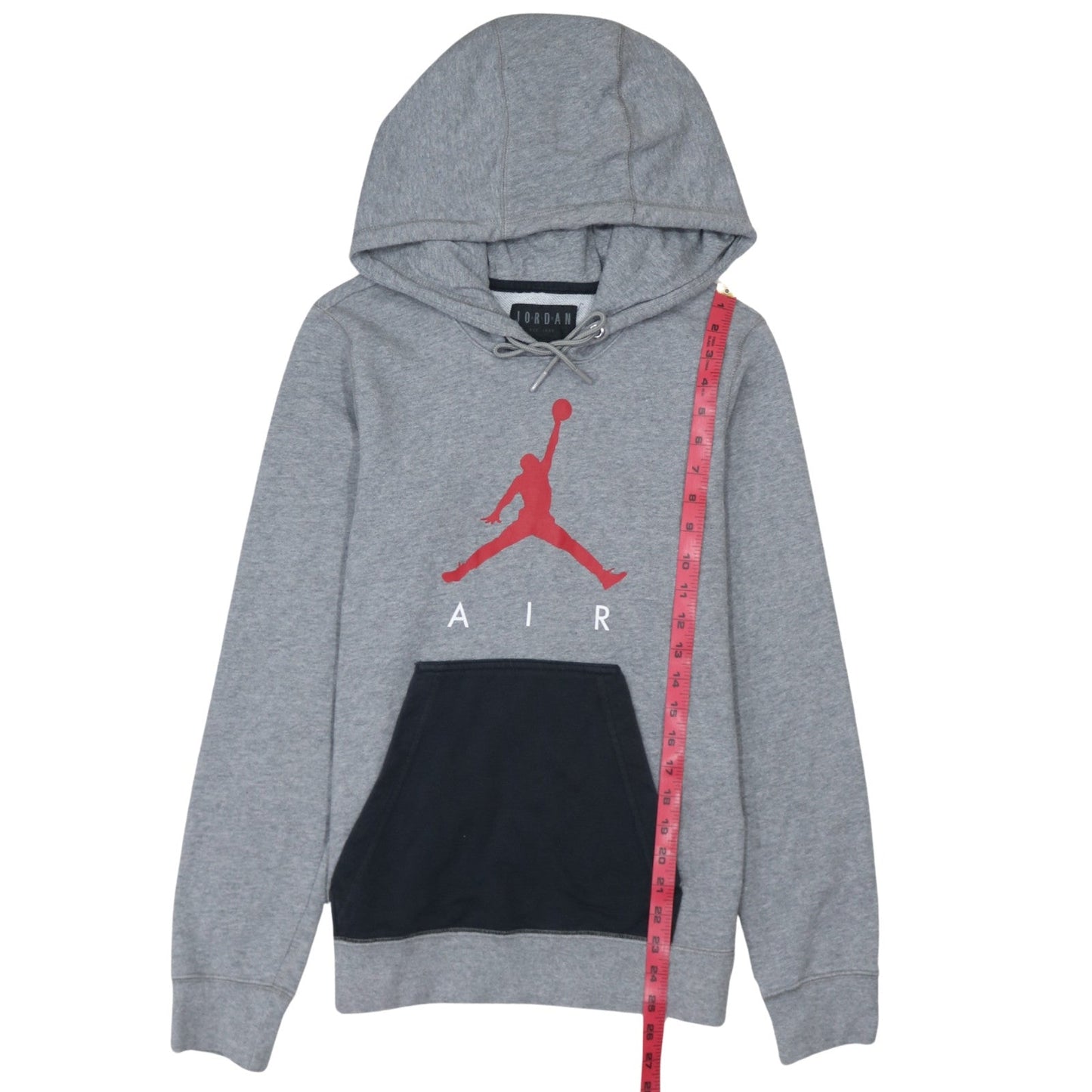 Jordan Air Mens Grey Hoodie XS Pullover Graphic Print Cotton Blend