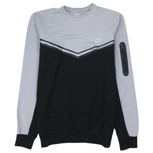 Nike Men's Grey Black Dri-Fit Crew Neck Sweatshirt XXL