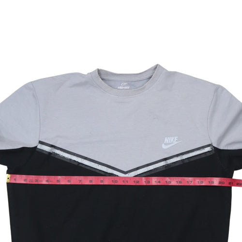 Nike Men's Grey Black Dri-Fit Crew Neck Sweatshirt XXL