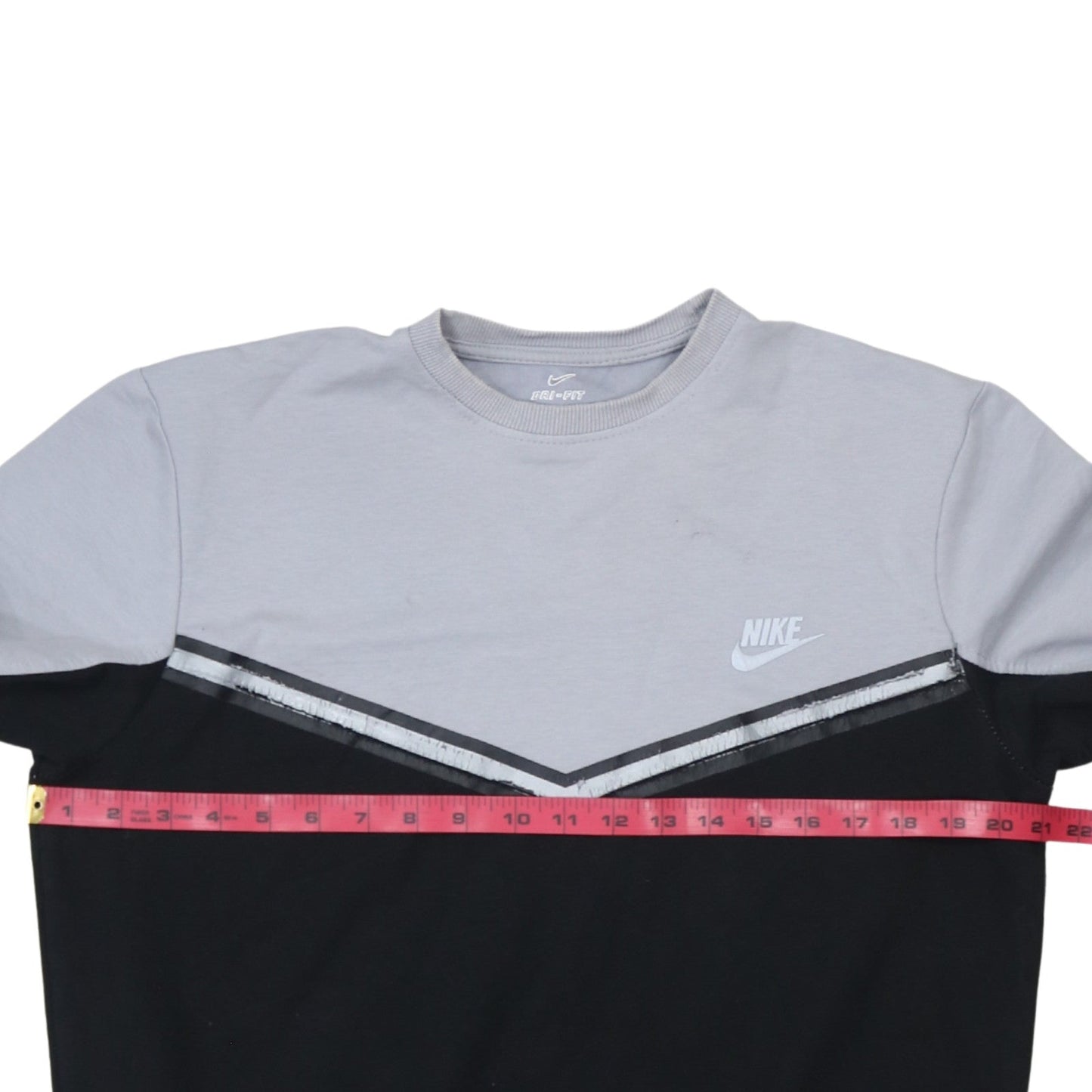 Nike Men's Grey Black Dri-Fit Crew Neck Sweatshirt XXL