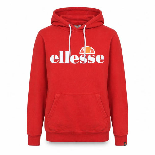 Ellesse Women's Red Pullover Hoodie UK 10 Logo Print Casual Sweatshirt