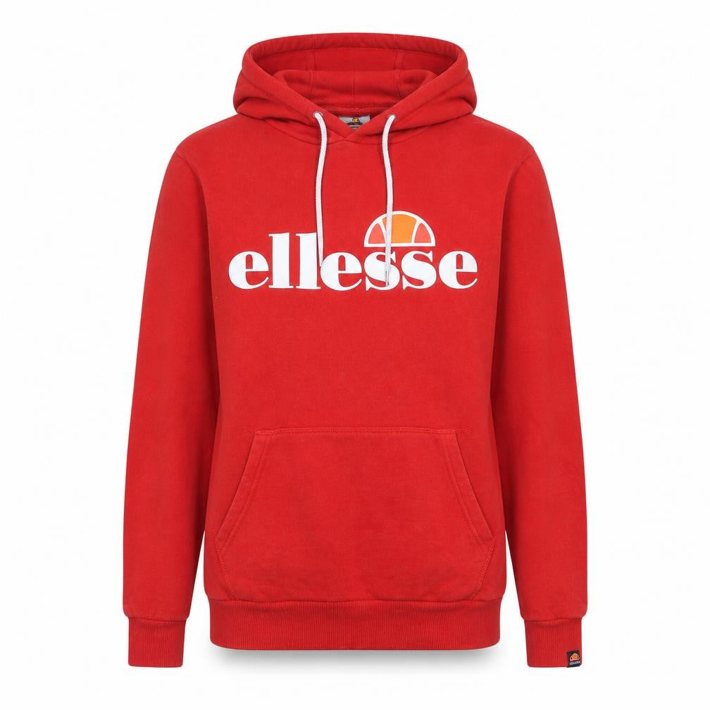 Ellesse Women's Red Pullover Hoodie UK 10 Logo Print Casual Sweatshirt
