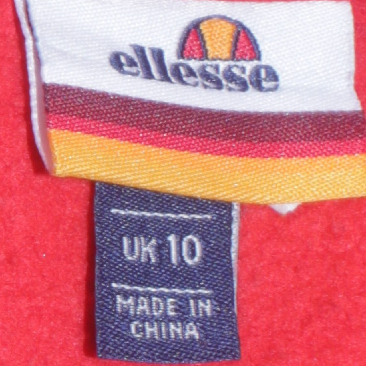Ellesse Women's Red Pullover Hoodie UK 10 Logo Print Casual Sweatshirt
