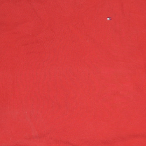 Tommy Hilfiger Women's Red Crew Neck Pullover Sweatshirt M