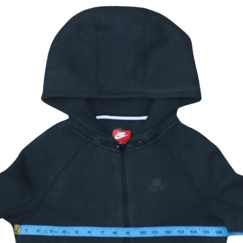 Nike Boys Black Full Zip Hoodie Medium 137-147cm Fleece Sweatshirt