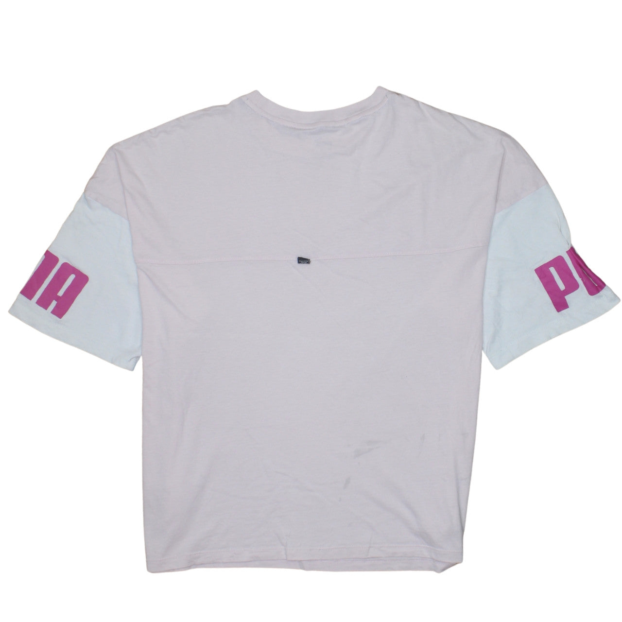 Puma Women's Pink Relaxed Fit Short Sleeve Cotton T-Shirt Size L