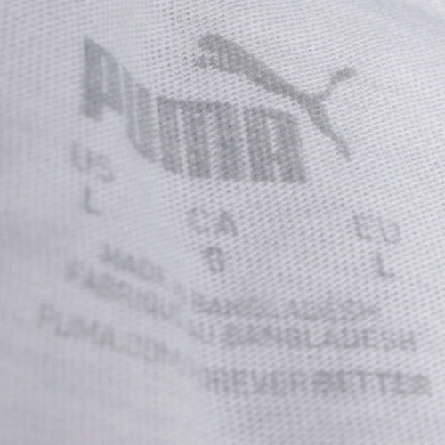 Puma Women's Pink Relaxed Fit Short Sleeve Cotton T-Shirt Size L
