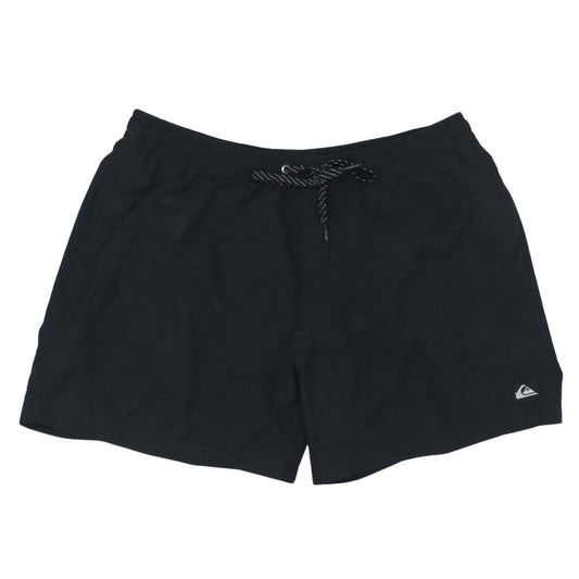 Quiksilver Mens Black M Athletic Swim Shorts Quick Dry Elastic Waist