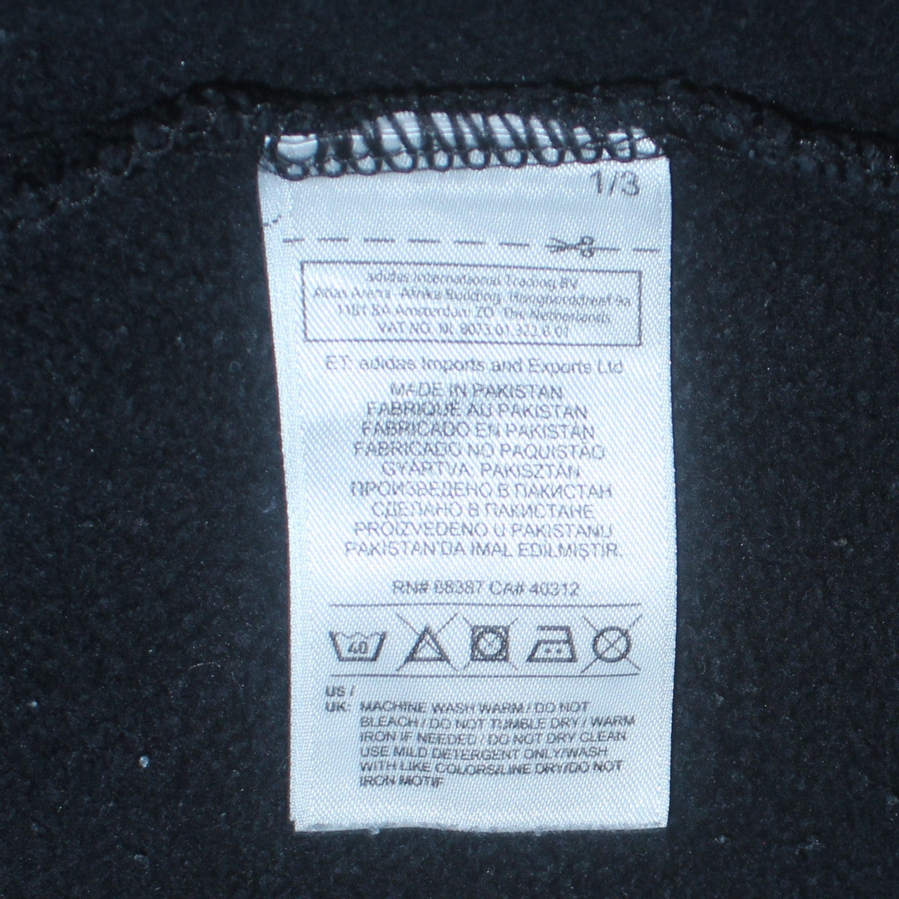 adidas Mens Black Pullover Hoodie Small Logo Fleece Sweatshirt