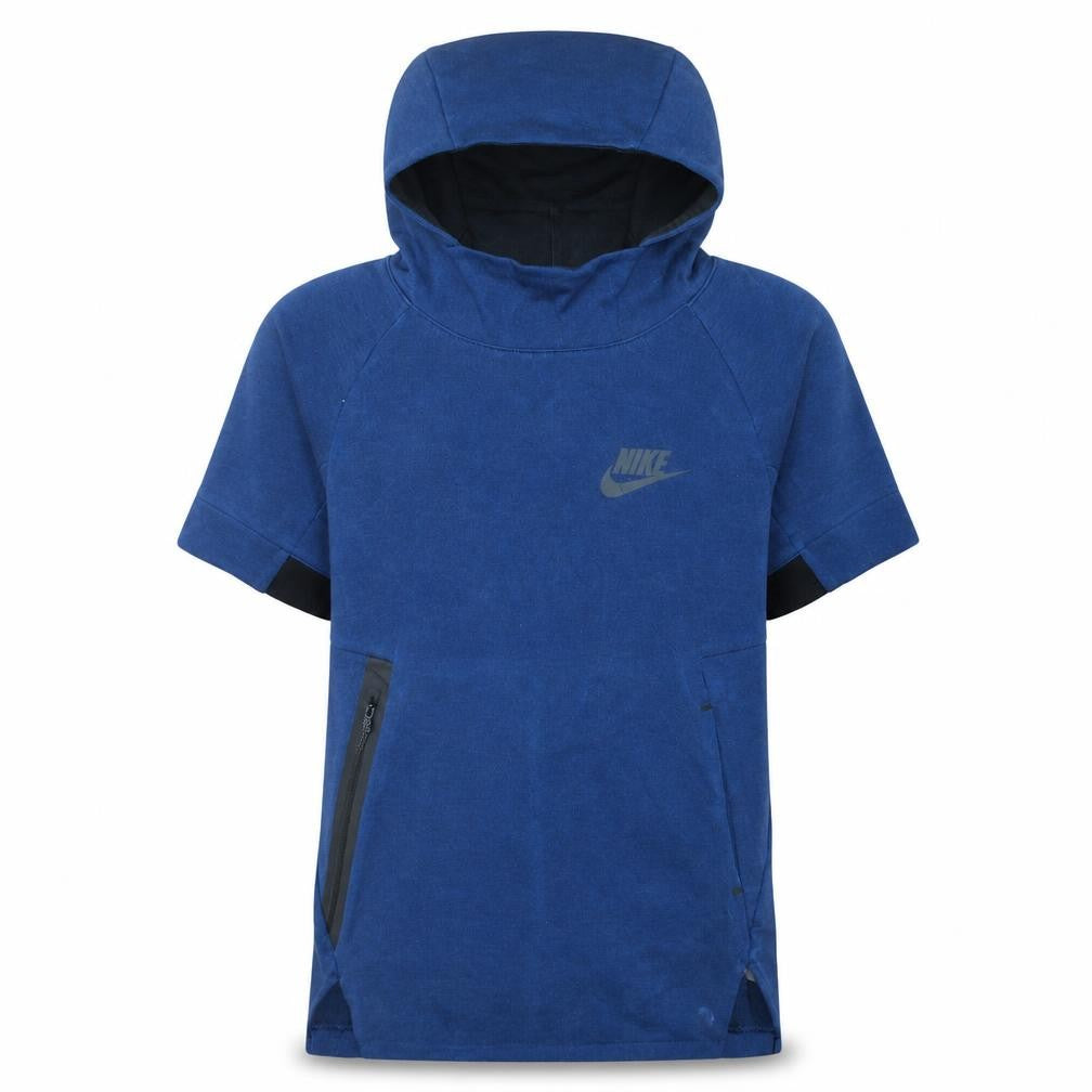 Nike Boys Blue Pullover Hoodie 12-13 Years Short Sleeve Hooded Sweatshirt