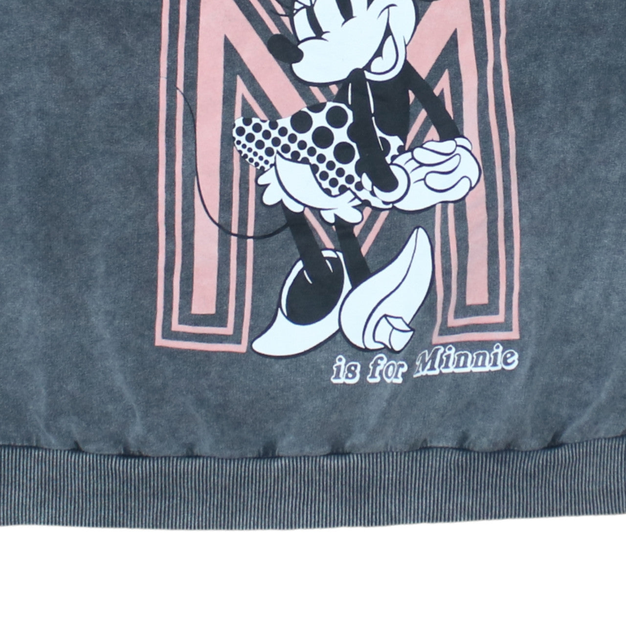 George Disney Minnie Mouse Women's Charcoal Sweatshirt L Graphic Pullover