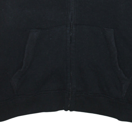 Hollister Men's Black Full Zip Hoodie S Logo Fleece Sweatshirt