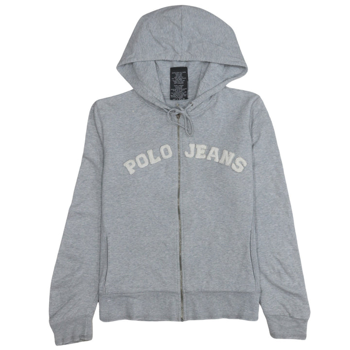 Polo Jeans Co Ralph Lauren Womens Grey Full Zip Hoodie Size L