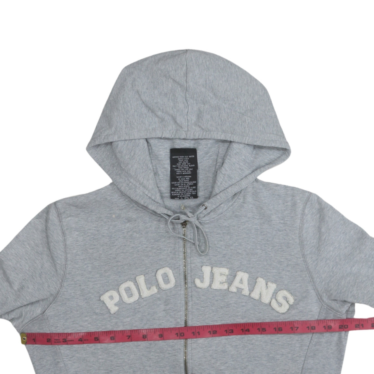 Polo Jeans Co Ralph Lauren Womens Grey Full Zip Hoodie Size L