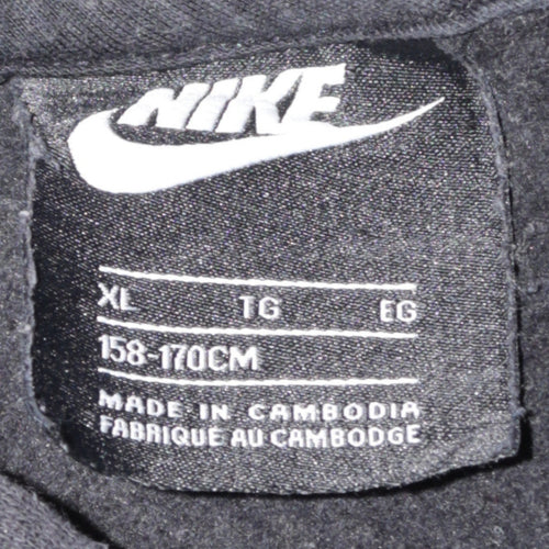 Nike Boys Black XL Pullover Hoodie Sweatshirt with Logo
