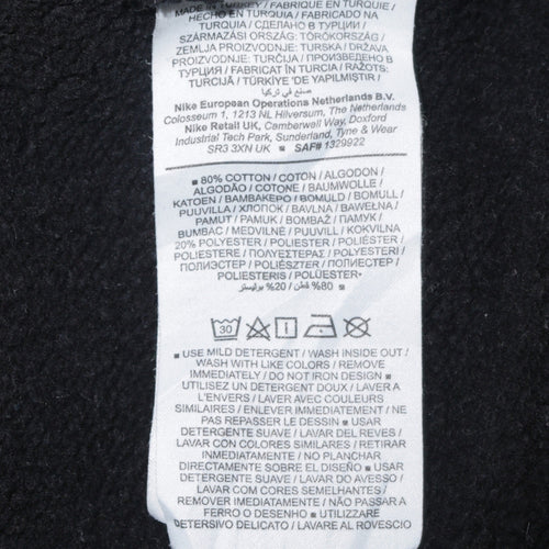 Nike Womens Black Swoosh Logo Pullover Sweatshirt Size S