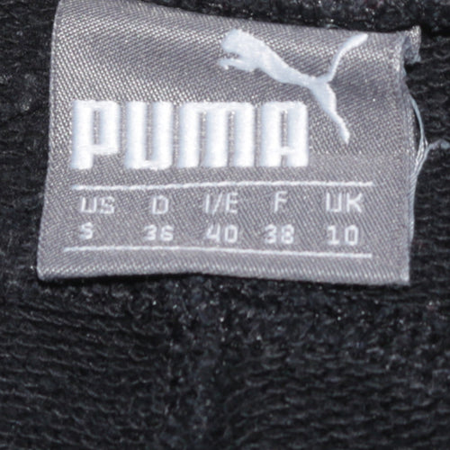 Puma Womens Black Size 10 Jogger Sweatpants Elastic Waist Lightweight
