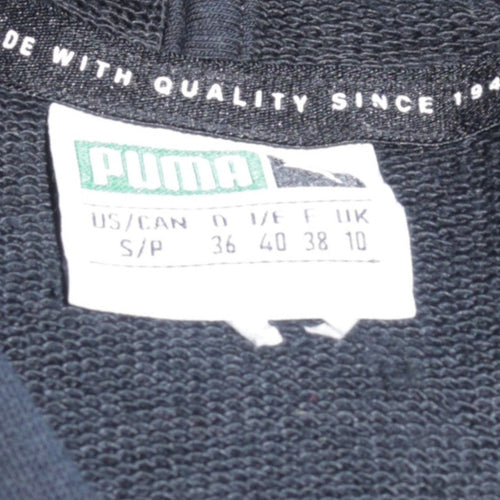 Puma Womens Black Hoodie Size 10 Pullover Logo Sweatshirt