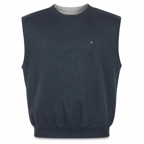 Champion Men's Blue Sleeveless Crew Neck Sweatshirt Vest L