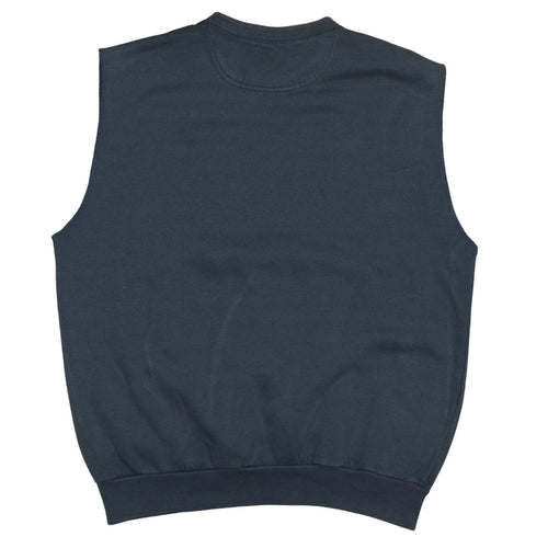 Champion Men's Blue Sleeveless Crew Neck Sweatshirt Vest L