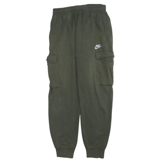 Nike Men Green Fleece Jogger Cargo Trousers Size S