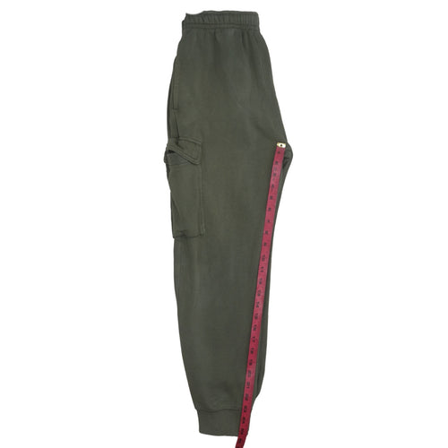 Nike Men Green Fleece Jogger Cargo Trousers Size S