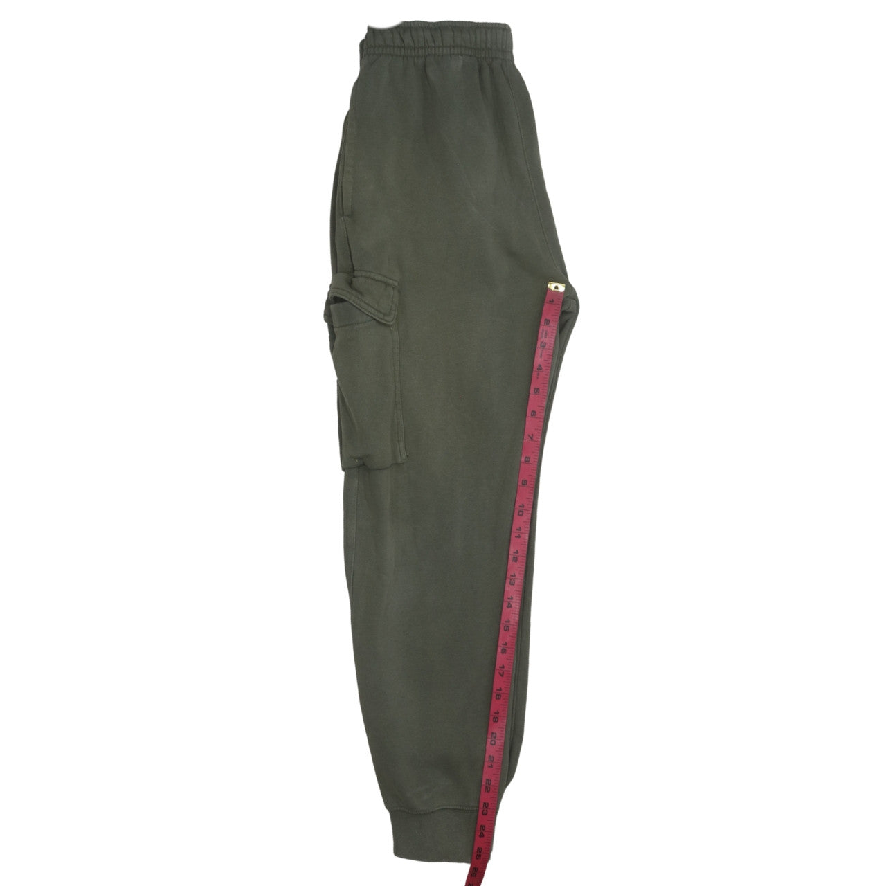 Nike Men Green Fleece Jogger Cargo Trousers Size S