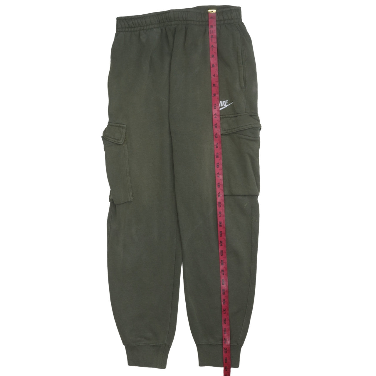 Nike Men Green Fleece Jogger Cargo Trousers Size S