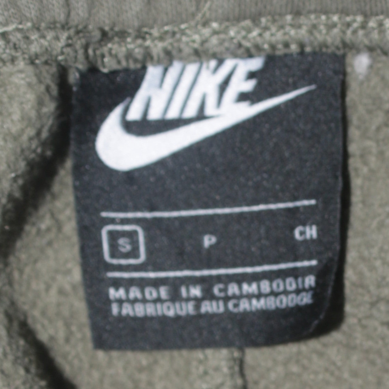 Nike Men Green Fleece Jogger Cargo Trousers Size S