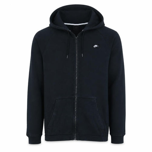 Nike Men's Black Small Full Zip Hoodie Cotton Blend Classic Style