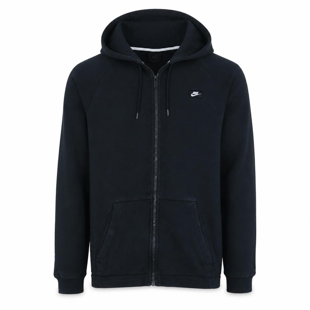 Nike Men's Black Small Full Zip Hoodie Cotton Blend Classic Style