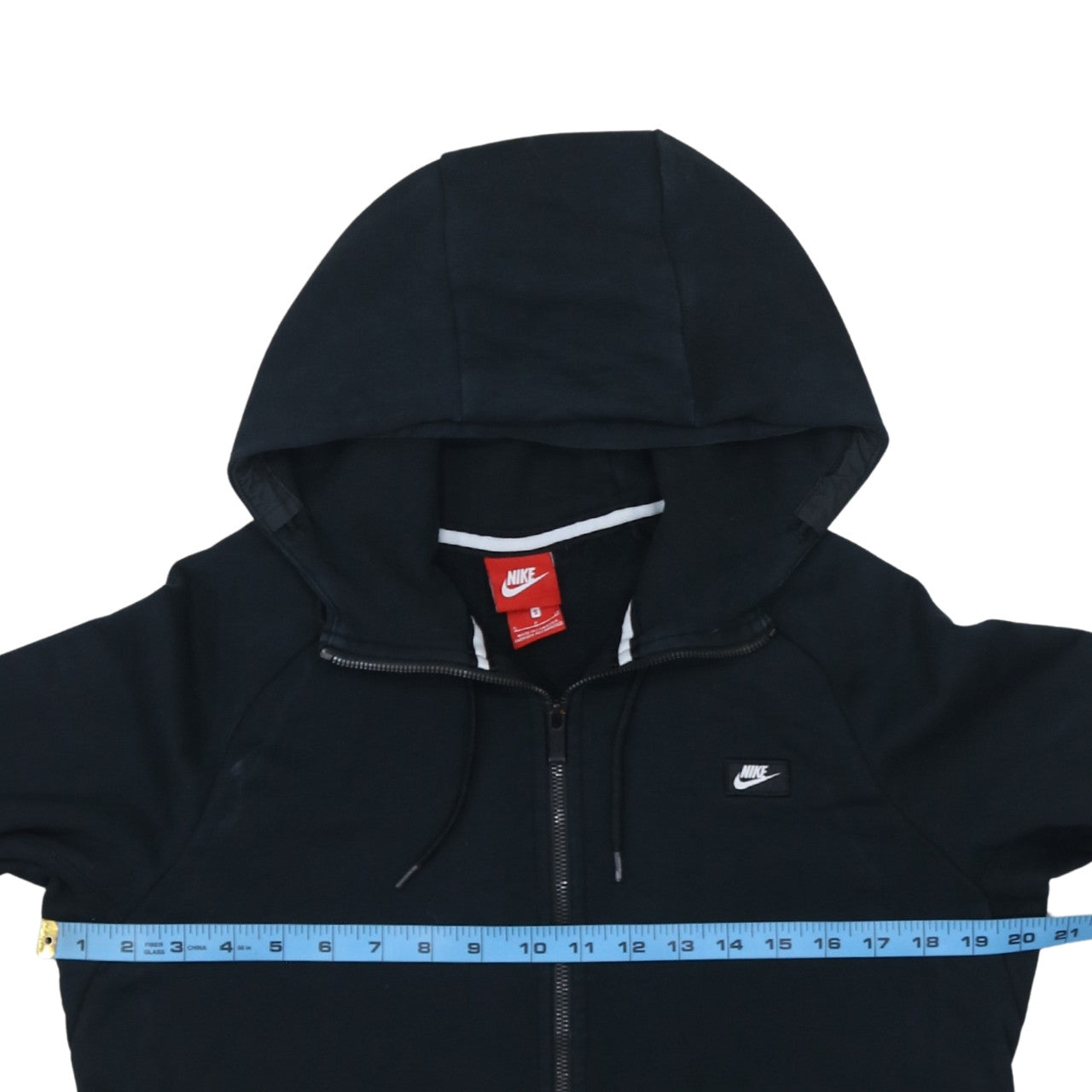Nike Men's Black Small Full Zip Hoodie Cotton Blend Classic Style