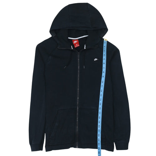 Nike Men's Black Small Full Zip Hoodie Cotton Blend Classic Style