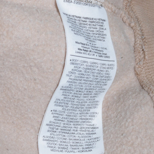 Nike Men's Beige XS Pullover Crew Neck Fleece Sweatshirt