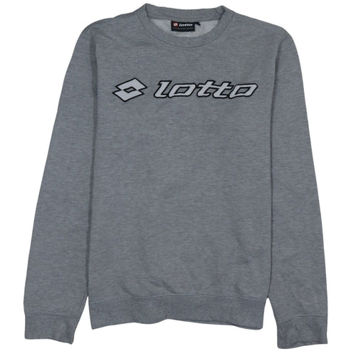 Lotto Men's Grey Crew Neck Logo Sweatshirt Size M