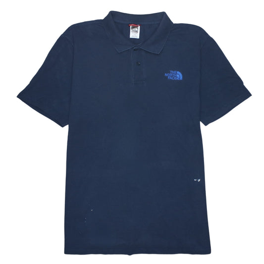 The North Face Men's Blue Cotton Polo Shirt Size L
