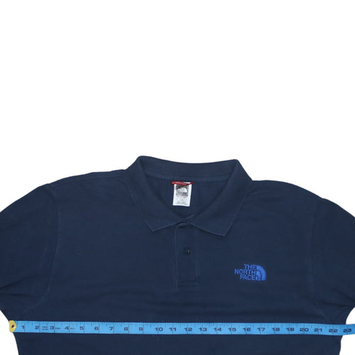 The North Face Men's Blue Cotton Polo Shirt Size L