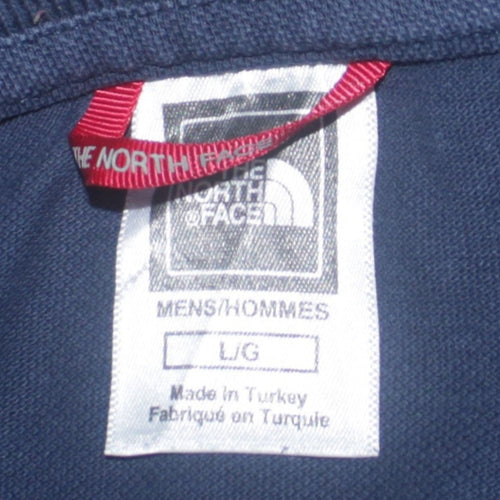 The North Face Men's Blue Cotton Polo Shirt Size L