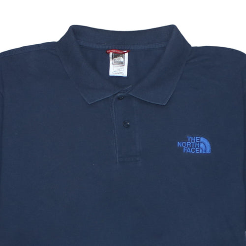 The North Face Men's Blue Cotton Polo Shirt Size L