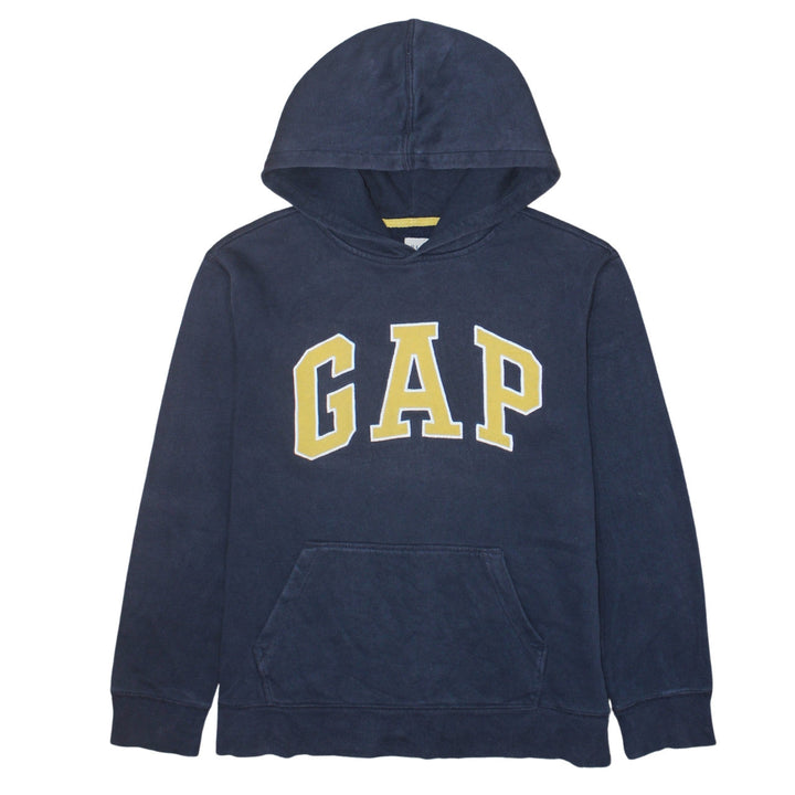 GAP Boys Blue Pullover Hoodie 14-16 Years Logo Fleece Sweatshirt