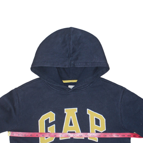 GAP Boys Blue Pullover Hoodie 14-16 Years Logo Fleece Sweatshirt