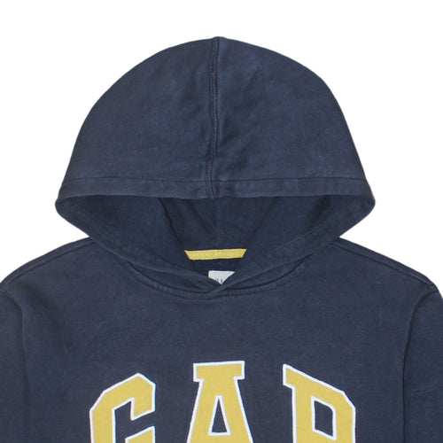 GAP Boys Blue Pullover Hoodie 14-16 Years Logo Fleece Sweatshirt