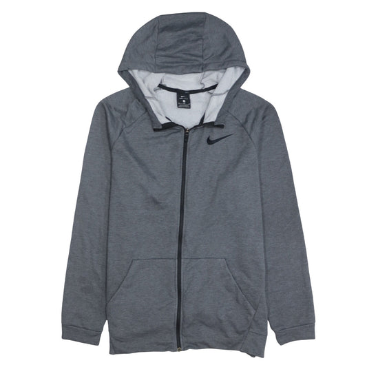 Nike Men's Grey Full Zip Dri-Fit Hoodie Size M