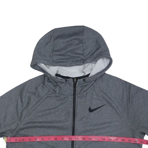 Nike Men's Grey Full Zip Dri-Fit Hoodie Size M