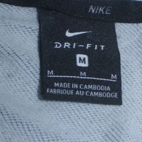 Nike Men's Grey Full Zip Dri-Fit Hoodie Size M