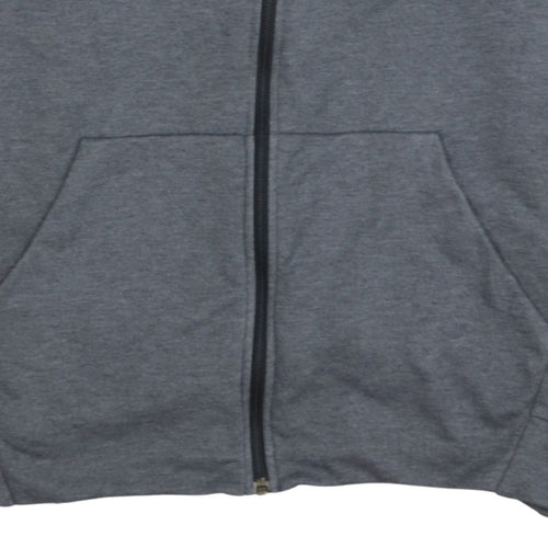 Nike Men's Grey Full Zip Dri-Fit Hoodie Size M