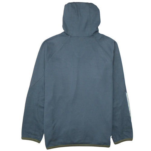 adidas Mens Blue Pullover Hoodie Medium Hooded Zip Pocket Sportswear