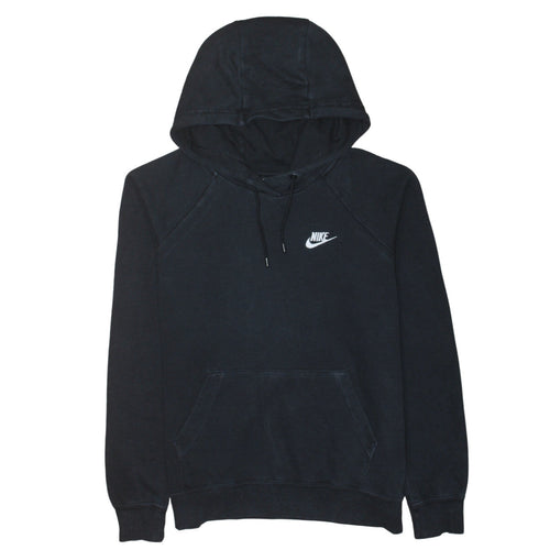 Nike Men's Black Pullover Hoodie Small Logo Fleece Sweatshirt