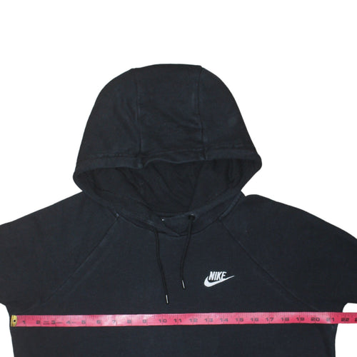 Nike Men's Black Pullover Hoodie Small Logo Fleece Sweatshirt